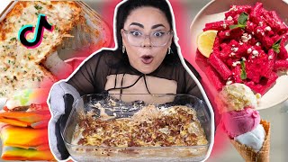 جربت وصفات تيك توك للأكل 😱 | باستا وردية مع الجبن 🧀🤤🤯