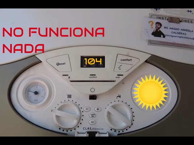 Caldera Ariston Clas premiun no funciona el agua caliente, sale err 104 y pierde agua.