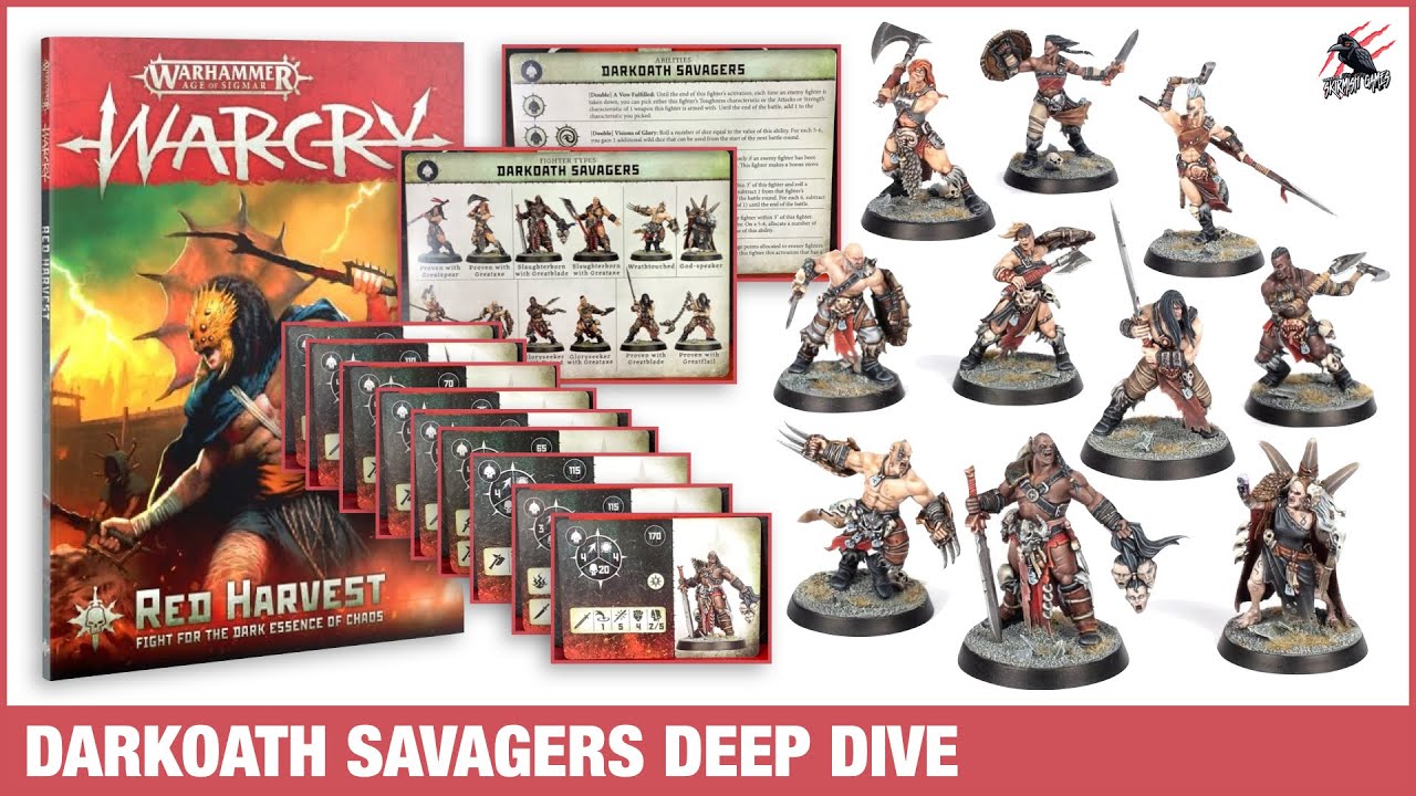 DARKOATH SAVAGERS DEEP DIVE - Warcry Red Harvest Warband - Fighter 
