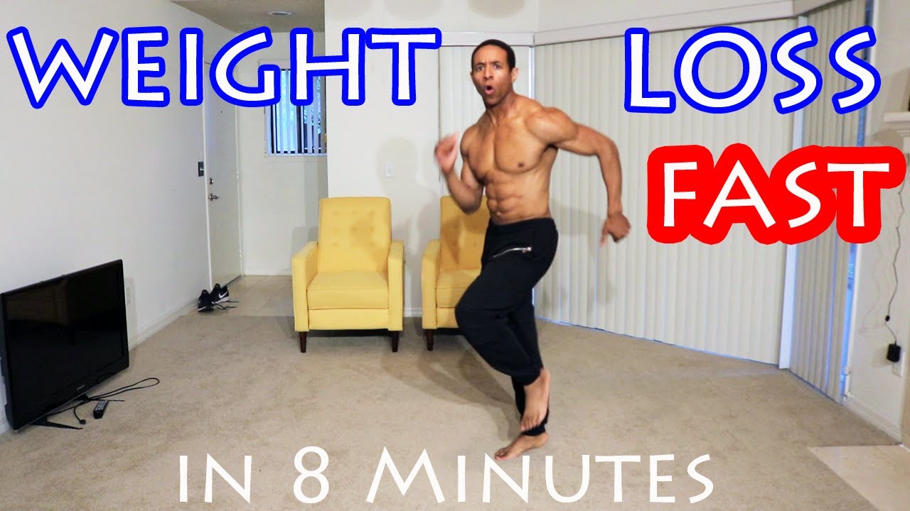 Running in Place Workout - Lose Weight Fast At Home In 8 Mins - YouTube