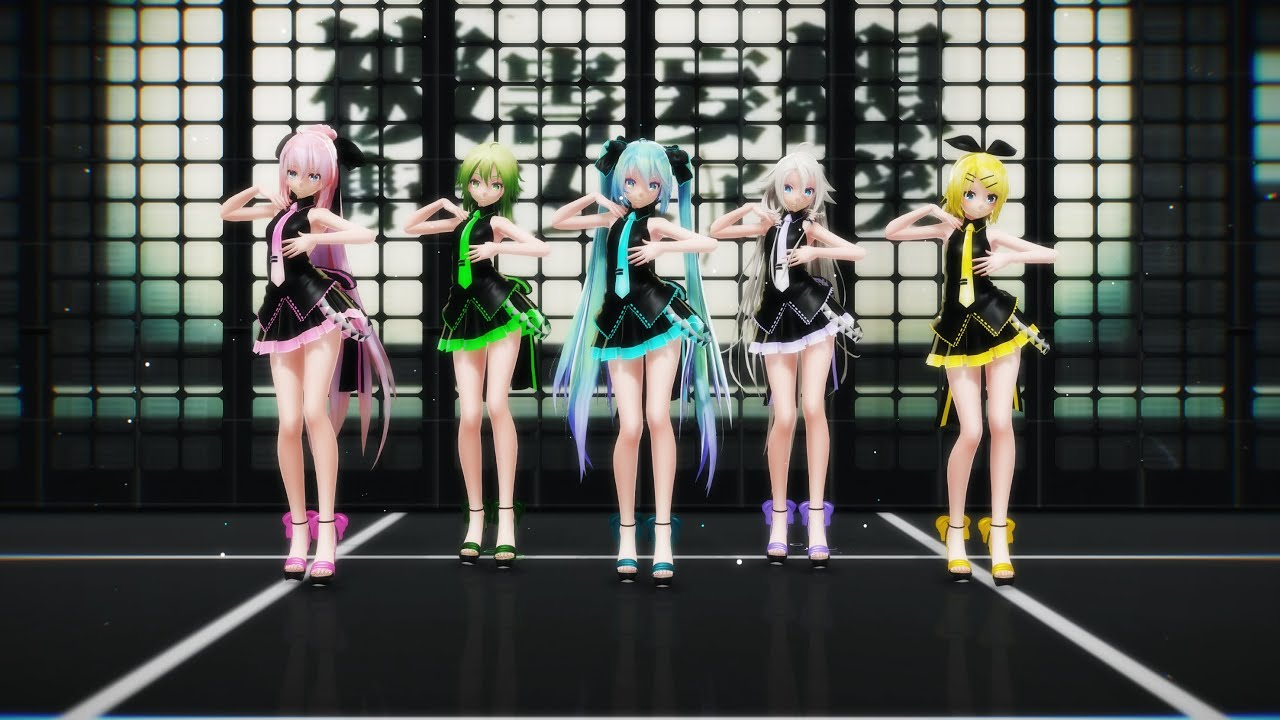 【MMD/4K】被害妄想携帯女子(笑)【Tda式Miku・Luka・Rin・GUMI・IA】