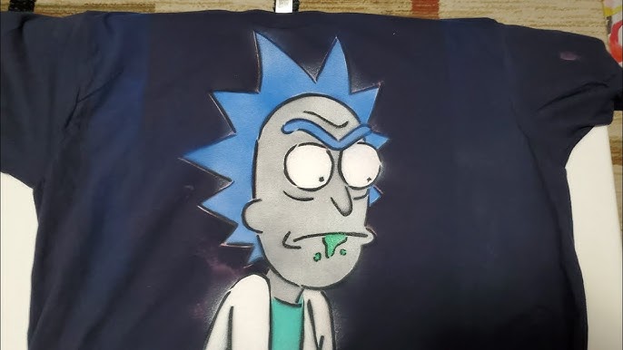 DIY Rick (Rick and Morty) T-shirt spraypaint stencil - YouTube diy-rick-rick-and-morty-t-shirt-spraypaint-stencil-youtube