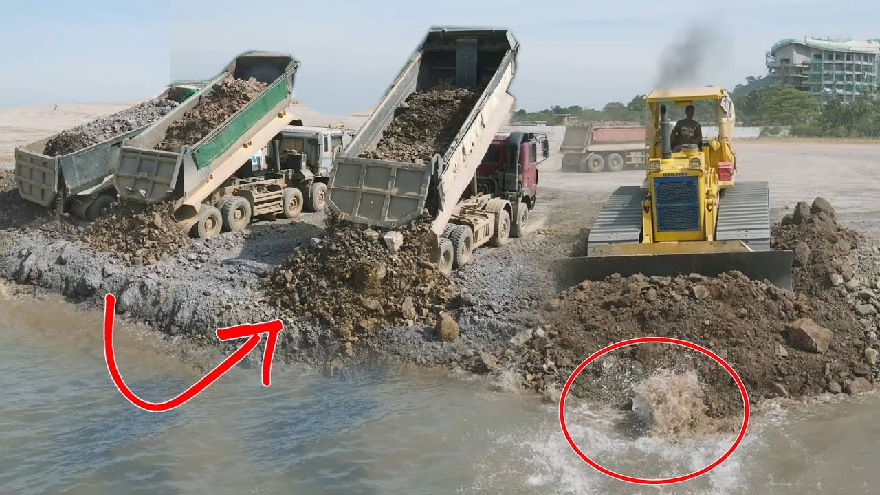 [Full-Special Collection Stages] Perfectly Technique Komatsu Dozers Building Nice Beach Operation