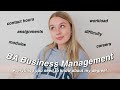 BUSINESS MANAGEMENT Q&A | all about my degree! AD