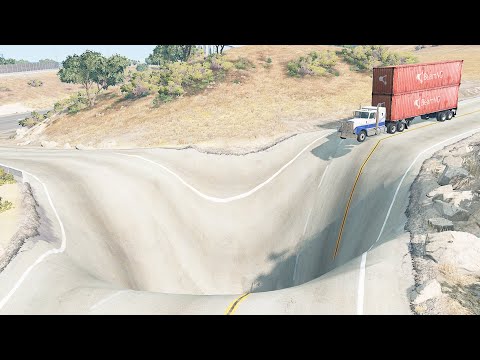 Mobil vs Giant Pit #9 - BeamNG Drive