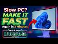 Slow PC? Make It Fast Again in 2 Minutes 🚀 (Windows 10/11 Fix)