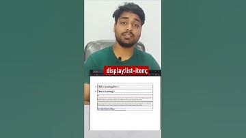 Display List Item In CSS | Display CSS