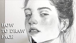 Sub) How to draw a face for beginners / Easy tutroial