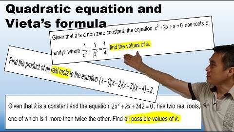 Quadratic equation and Vieta