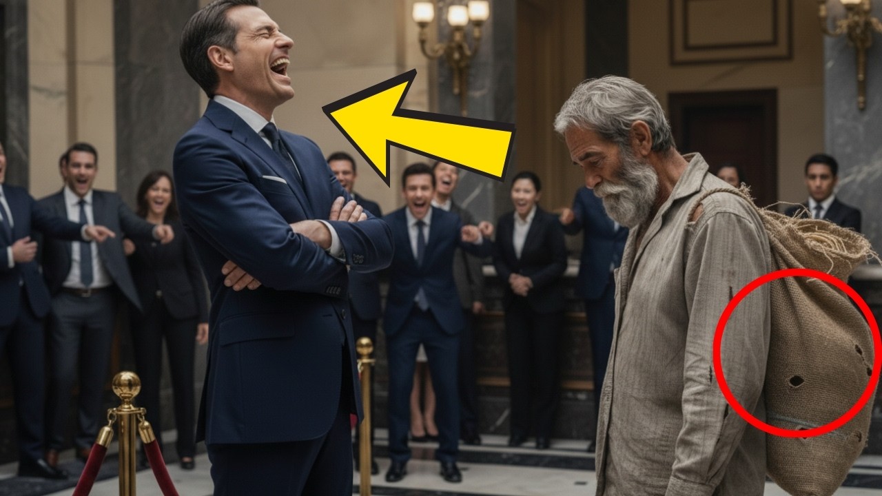 ANCIANO INDIGENTE PIDE LIMOSNA EN BANCO. EL GERENTE LO EXPULSA... ¡ERA EL DUEÑO DEL BANCO!