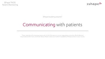 Communicating with patients using TRIOS Patient Monitoring