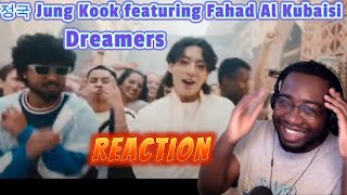 정국 Jung Kook (of BTS) featuring Fahad Al Kubaisi - Dreamers M/V REACTION! #jungkook #bts #dreamers