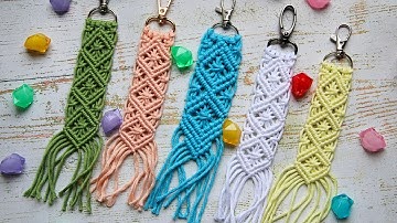 DIY Macrame Keychain Tutorial | Macramé Llavero Tutorial | Macrame Pattern | Макраме Мастер Класс