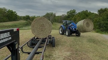 Hauling In The Last Of Hay & Stacking It In The Barn (NewHolland PowerStar)