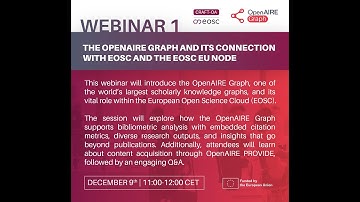 CRAFT-OA Webinar: The OpenAIRE Graph and its Connection with EOSC and the EOSC EU Node