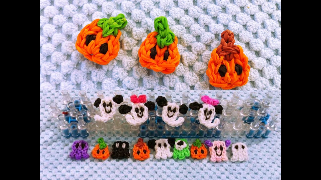 ハロウィンのかぼちゃ飾りやおばけミッキーのレインボールームでの編み方作り方