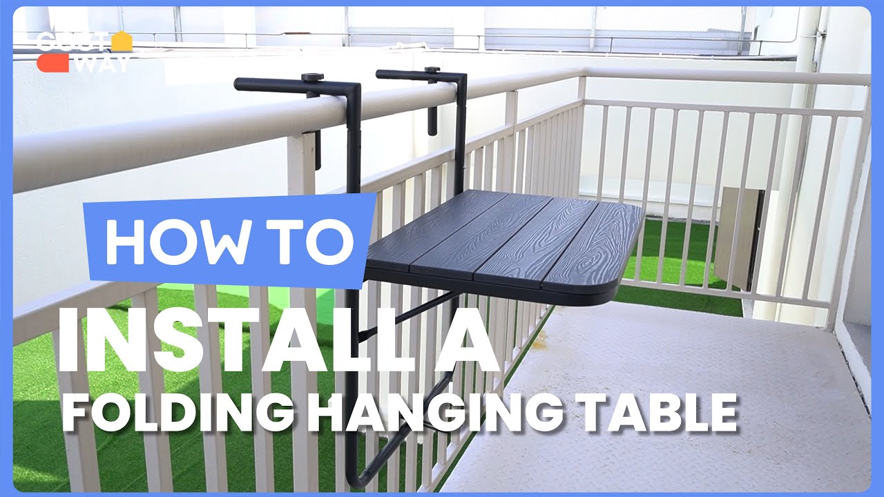 Install The Table How to Install the Folding Hanging Table with Adjustable Height for ...