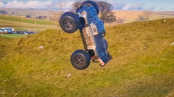 Arrma Outcast 6s RTR RC truck bashing, jumping, radical RC bash bar testing