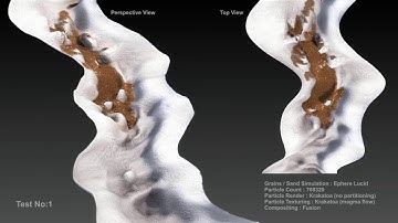 3ds Max Sand / Grains Simulation Test with plugin Ephere Lucid
