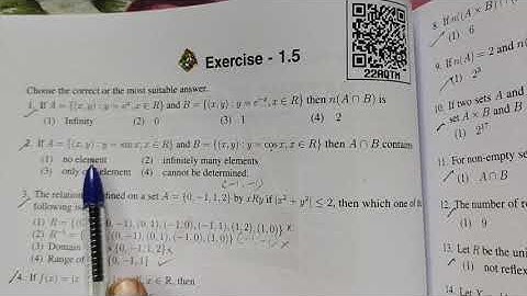 11-M [ Ex-1.5-2] Sets,Relations and Functions--One Mark questions‎@Gomathi Maths 