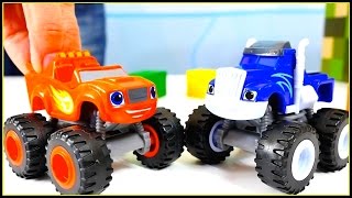 Kid's PLAYSET WARS! Fisher-Price Toys - Blaze Monster Machines Demo! Toy trucks for kids screenshot 3