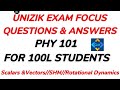 GMAETS —41 is live!//PHY 101 EXAM FOCUS QUESTIONS & ANSWERS