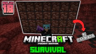 EN HIZLI NETHERİTE BULMA YOLU!!! | Minecraft PE Survival | Bölüm 18