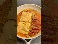 Mì Samyang phô mai với xúc xích màu đỏ Samyang Cheese Noodles with Red Sausage #shorts