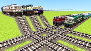 3 RISKY TRAINS OVERTOOK ON THE MAIN RAILWAY LINES TRAINS ▶️ Indian Train Simulator | CrazyRails