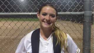 Freshman pitcher Shelby Turnier speaks after day 2 of the NFCA Lead-Off Classic