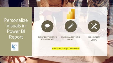 Personalize visuals in a report - Power BI