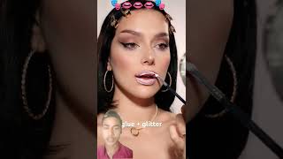 Glitter Lips Tutorial ✨ Easy DIY Lip Hack with Glue & Glitter