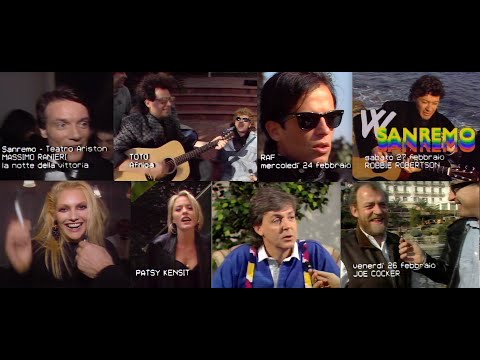 W Sanremo 1988 con Ranieri, Paul McCarney, Raf, Joe Cocker, De Piscopo, Oxa, Leali, i Toto, Nuti etc