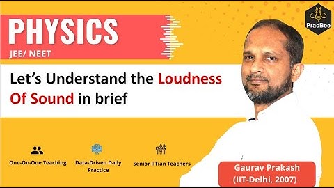 Waves: The loudness of sound by Gaurav Prakash (IIT Delhi),JEE & NEET Physics