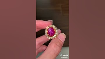 Nhẫn ruby sao khối đẹp màu đỏ máu sao cánh nhung nhẫn gần 1 tỷ đồng💎