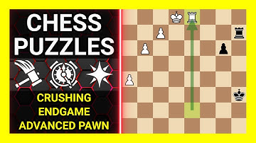 Chess Puzzles to Practice. Themes: Crushing, Endgame, Advanced pawn. Learn Chess