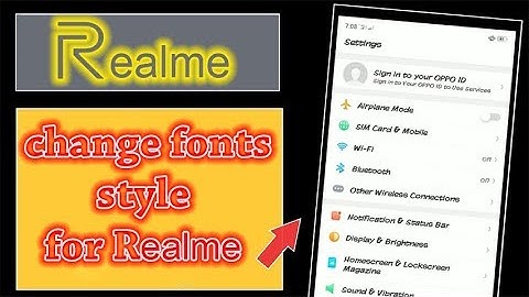 CHANGE #FONT STYLE FOR #REALME DEVICES