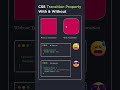 CSS Transitions with and without effect🫡#shorts