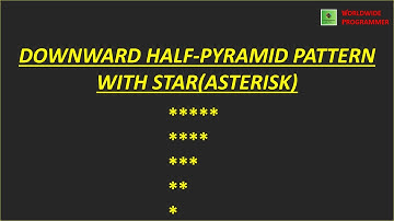WRITE A PROGRAM IN PYTHON TO PRINT DOWNWARD HALF-PYRAMID PATTERN WITH STAR(ASTERISK) WITH SHORTEN