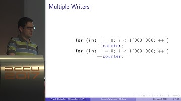Atomic’s memory orders, what for? - Frank Birbacher [ACCU 2017]