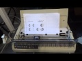 Dot matrix printer in action