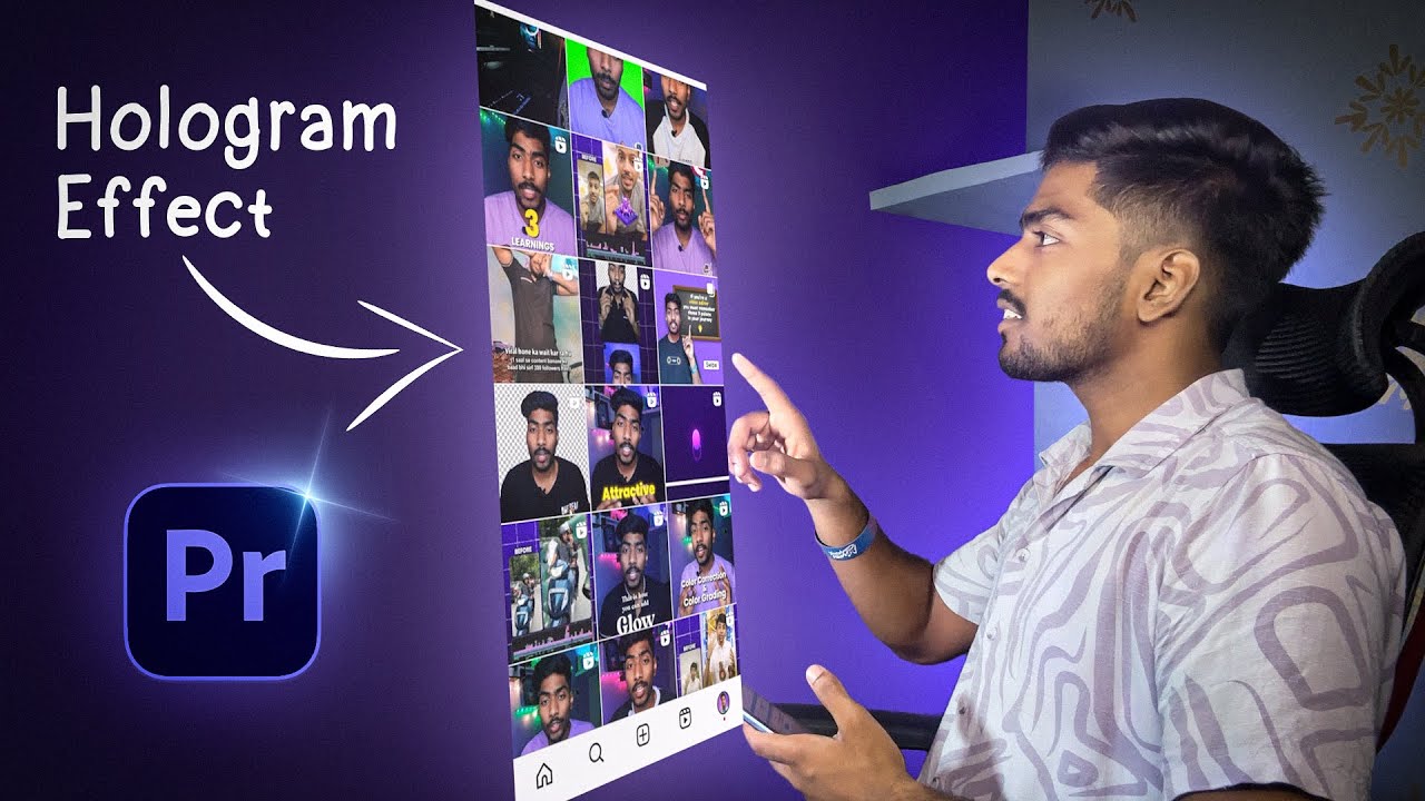 Easiest Way to Create Hologram Effect in premiere pro | Beginner Tutorial | VisualFX Basics