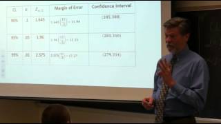 MA106 - Lecture VI - Section 7-3: Confidence Intervals of a Mean