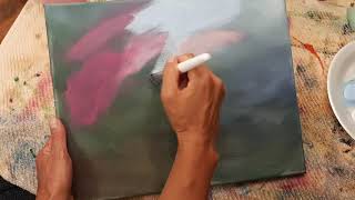 The Easiest Way to Make Blurry Background in Acrylics Using Makeup Brushes, by Helian Osher