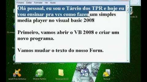 Como Fazer Um Simples Media Player No Visual Basic 2008