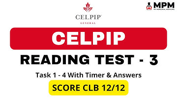 CELPIP Reading Mock Test - 3 (With Answers) | Celpip Reading Test Practice