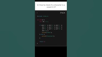How to check vowels in C ?#clanguage  #cprogramming  #bugpecharcha