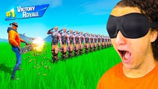 How Many PLAYERS Can You ELIMINATE While BLINDFOLDED in Fortnite Battle Royale