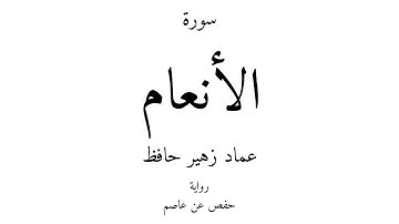 6 - القرآن الكريم - سورة الأنعام - عماد زهير حافظ