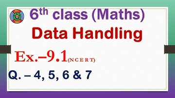 6th Class Maths NCERT Exercise 9.1, Q.- 4 to 7, Data Handling